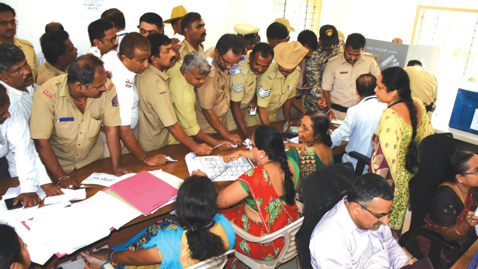 Police Personnel and Home Guards cast Postal ballots