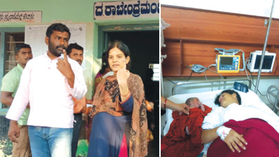Poll baby: Woman delivers baby girl after casting vote in Pandavapura