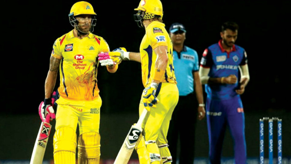 Du Plessis & Watson half-centuries propel CSK to yet another final