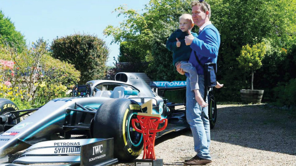 F1 car sent to cancer-stricken boy who inspired Lewis Hamilton