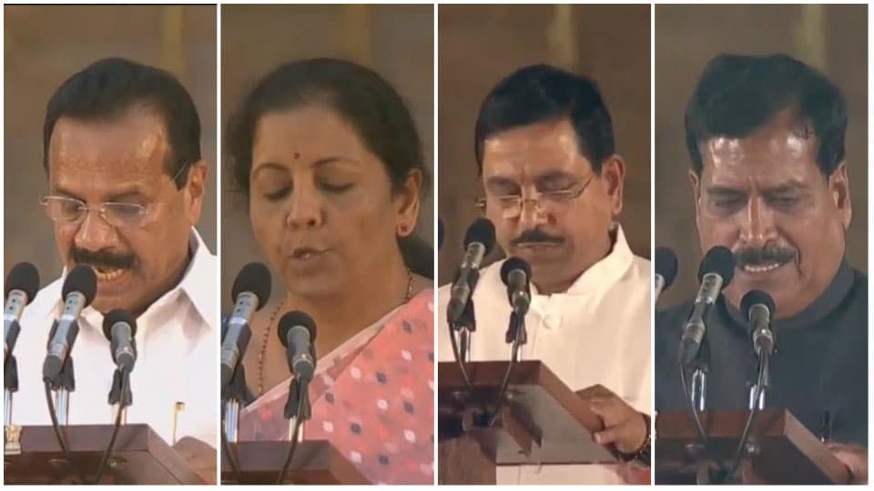 Four Union Ministers from Karnataka