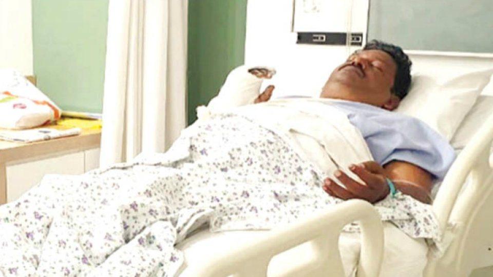 Former Hunsur MLA H.P. Manjunath injured
