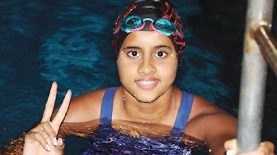 Karnataka State Sub-Junior & Junior Aquatic Championship-2019: Suvana C. Baskar sets two New Meet Records