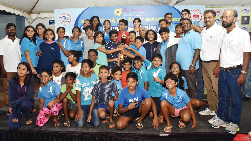 Karnataka State Junior & Sub-Junior Aquatic Championship: Basavangudi Aquatic Centre  bags Overall Championship