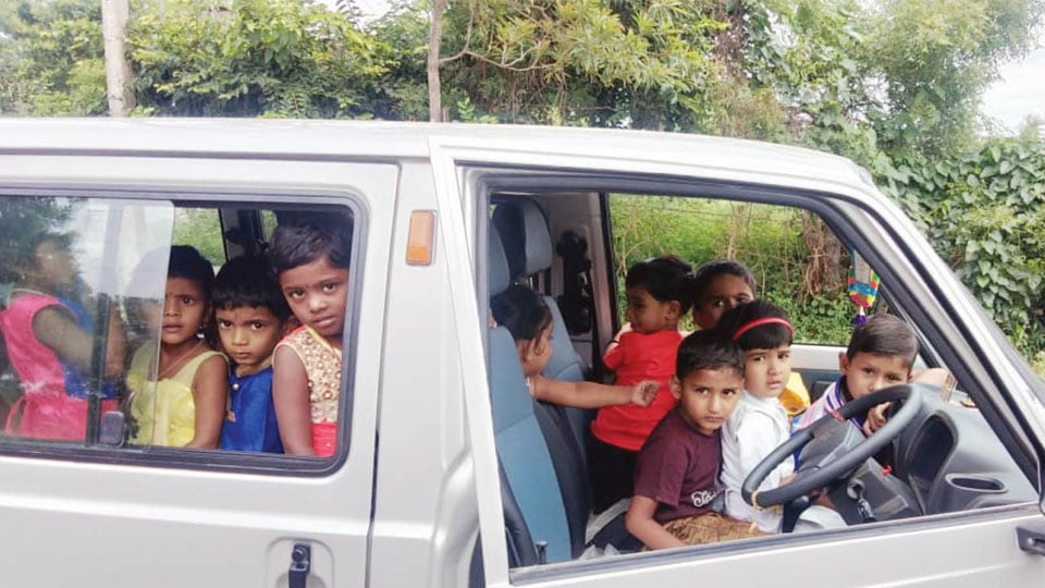Overloading children: 60 vehicles booked