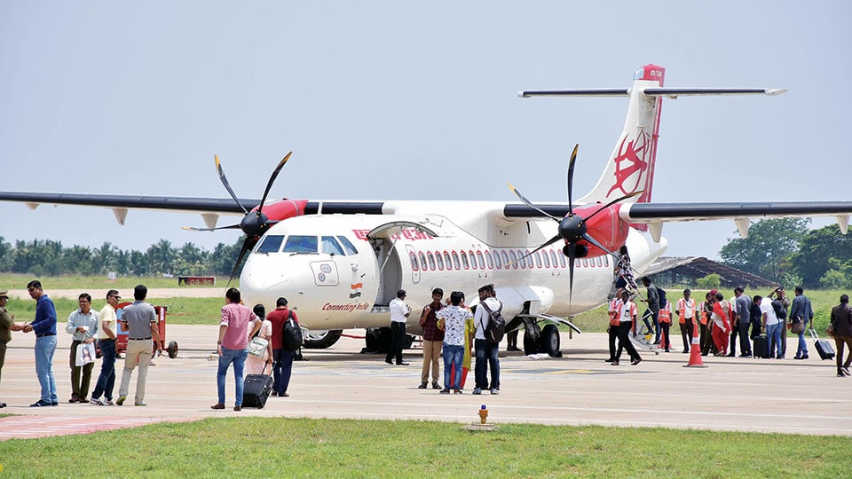 Mysuru-Bengaluru flight takes off