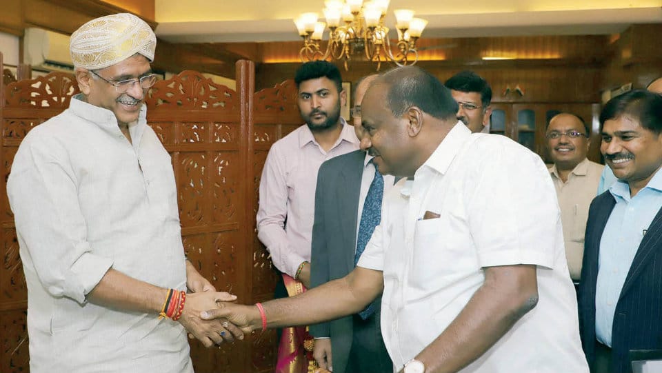 Kumaraswamy meets Union Jal Shakti Minister