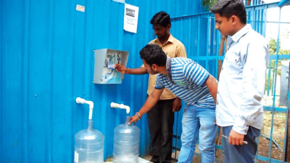 Smart card mode for drinking water ATMs