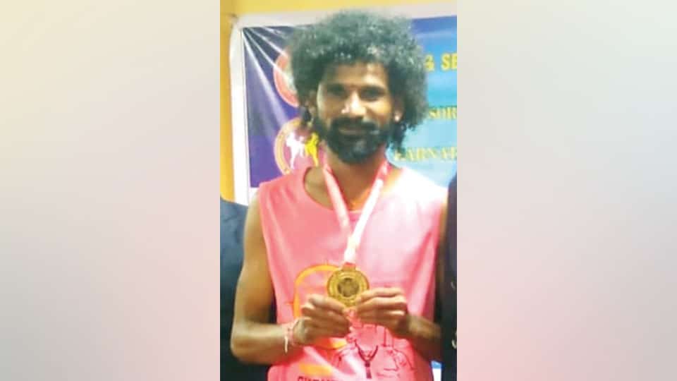 Ambari Paramesh of Periyapatna for National Kickboxing contest