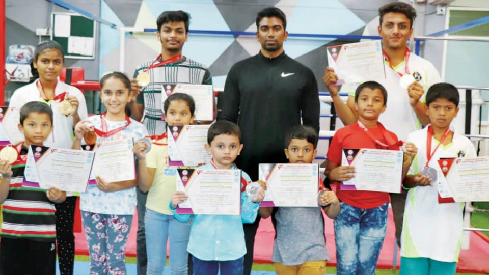 Medal-winners at State-level Kickboxing Championship