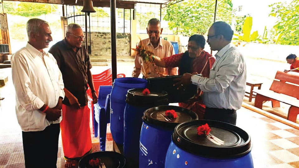Organic manure from temple wet waste