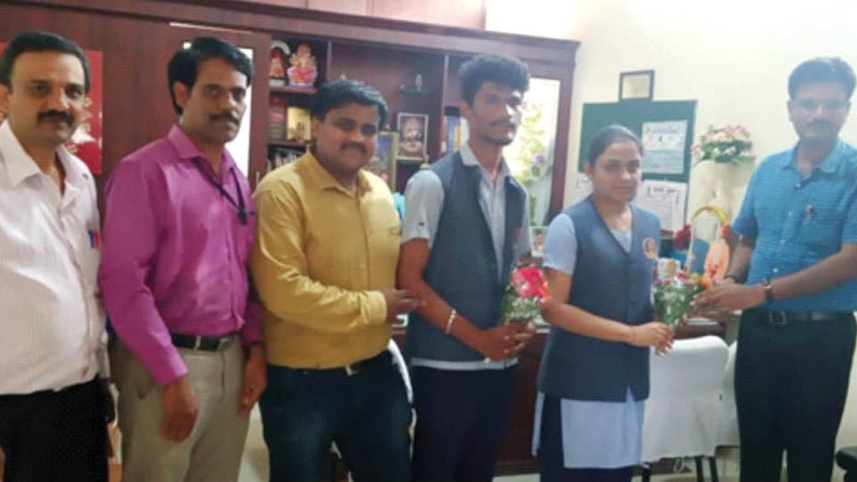 Meritorious students of Sankalpa – Gopalaswamy PU College feted