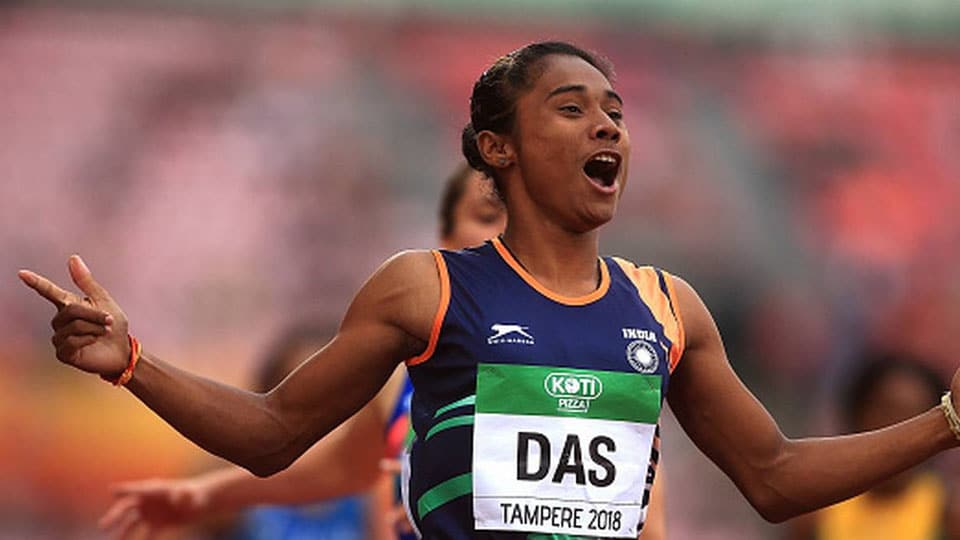 Hima Das wins fifth Gold in a month