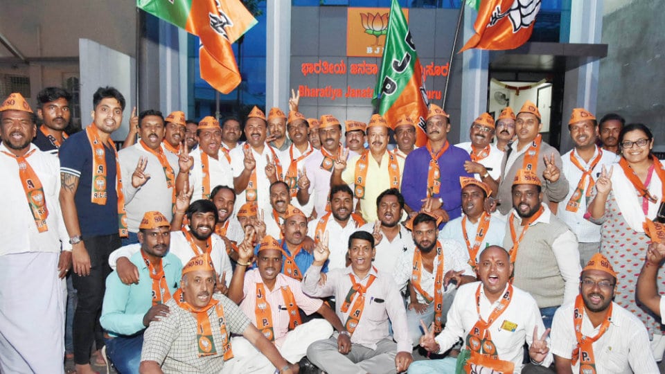 City BJP celebrates Yediyurappa’s return to power as CM