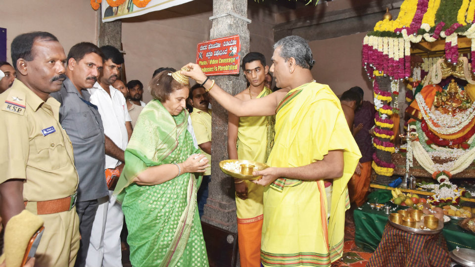 Pramoda Devi participates in Chamundeshwari Devi Utsav