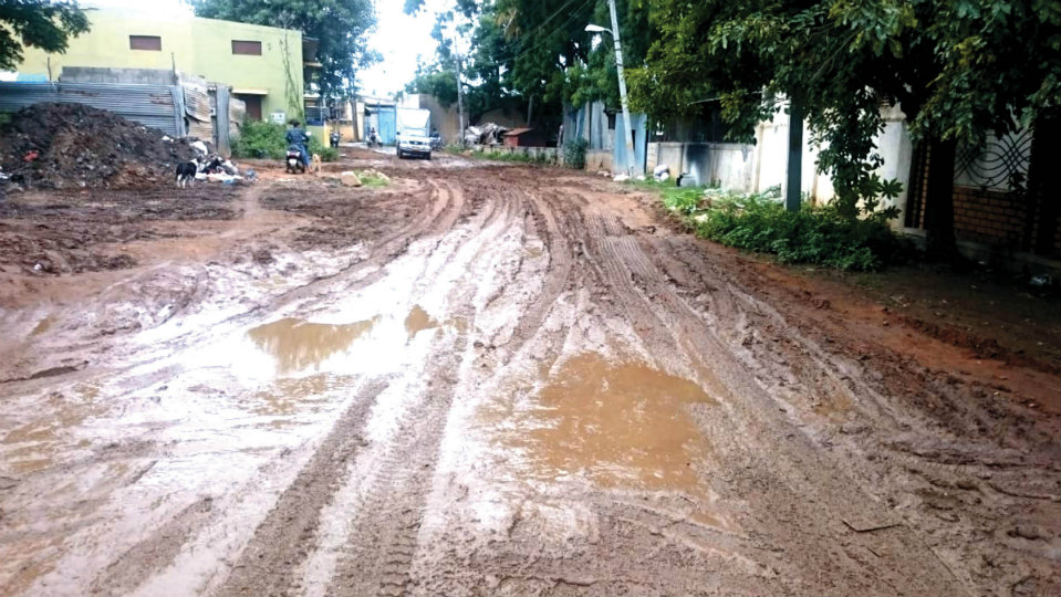 Roads turn slushy in Bannimantap