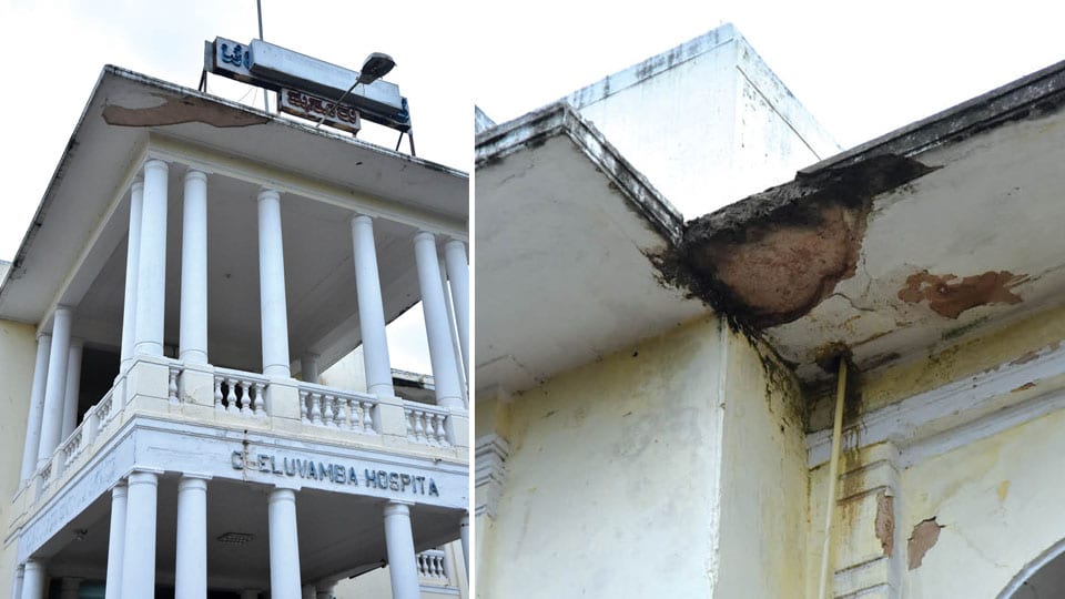 K.R. Hospital, Cheluvamba buildings in a shambles