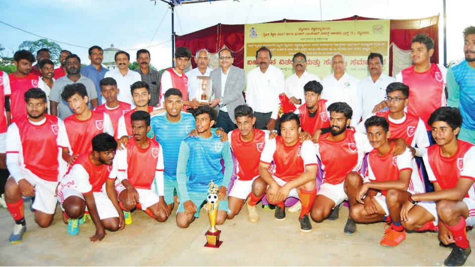 Chief Justice Hombegowda Memorial Football Tourney: Sapient College emerges champions