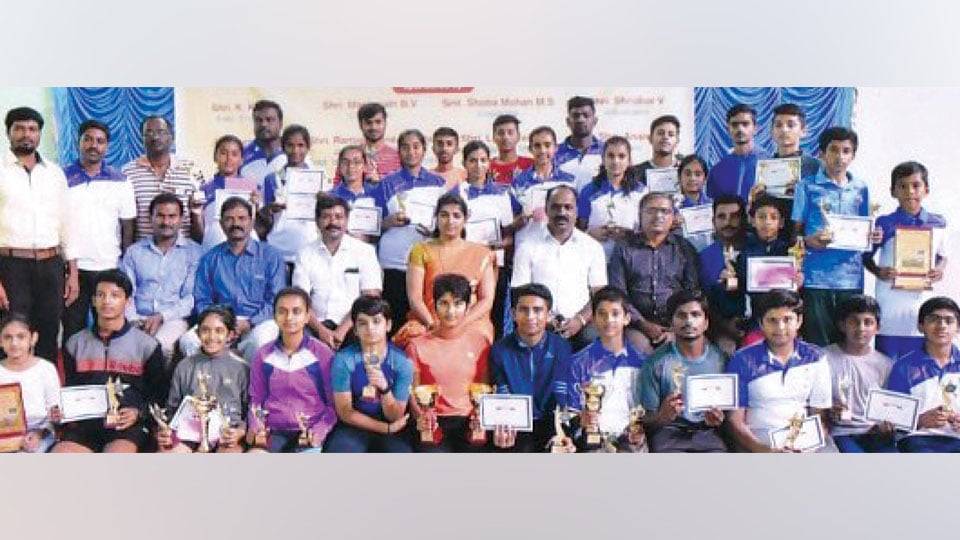 Winners of Open Badminton Tournament