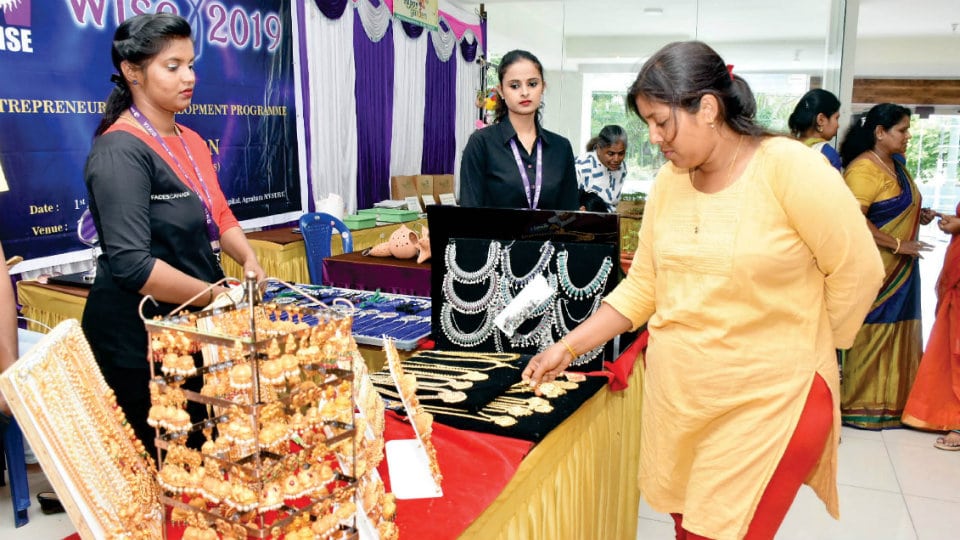 Women entrepreneurs display a host of hand-made novelties
