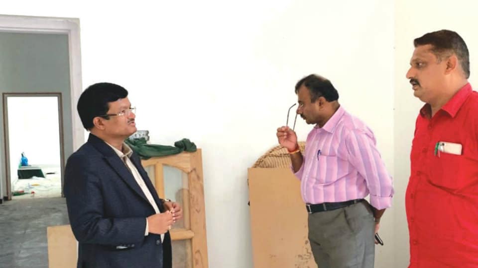 Education Department Principal Secretary inspects Library building