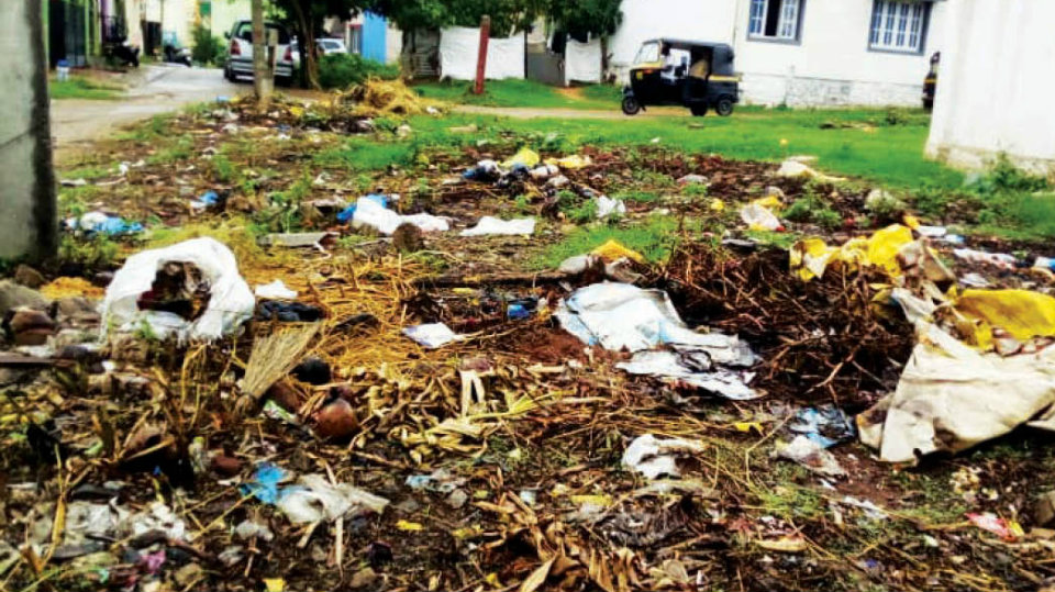 Garbage heap causing health hazard in Rajivnagar
