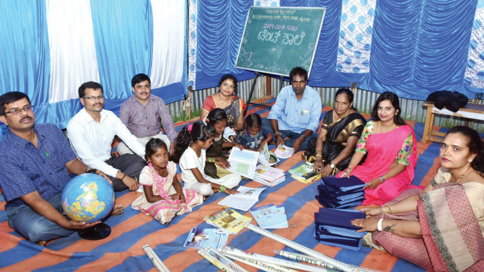 Tent School for children of Mahouts and Kavadis