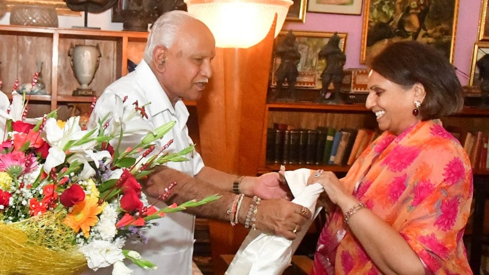 BSY invites Pramoda Devi for Jumboo Savari