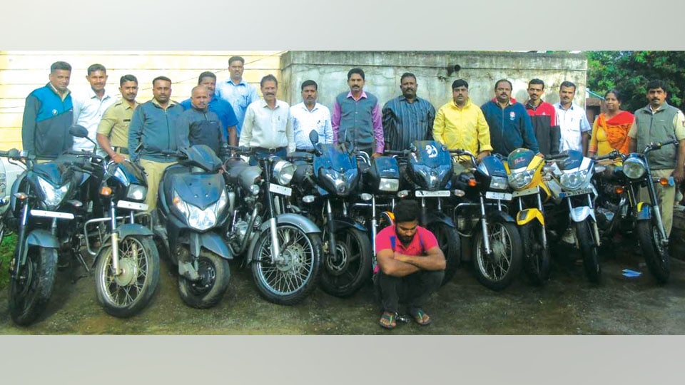 Vehicle-lifer arrested: 12 two-wheelers recovered