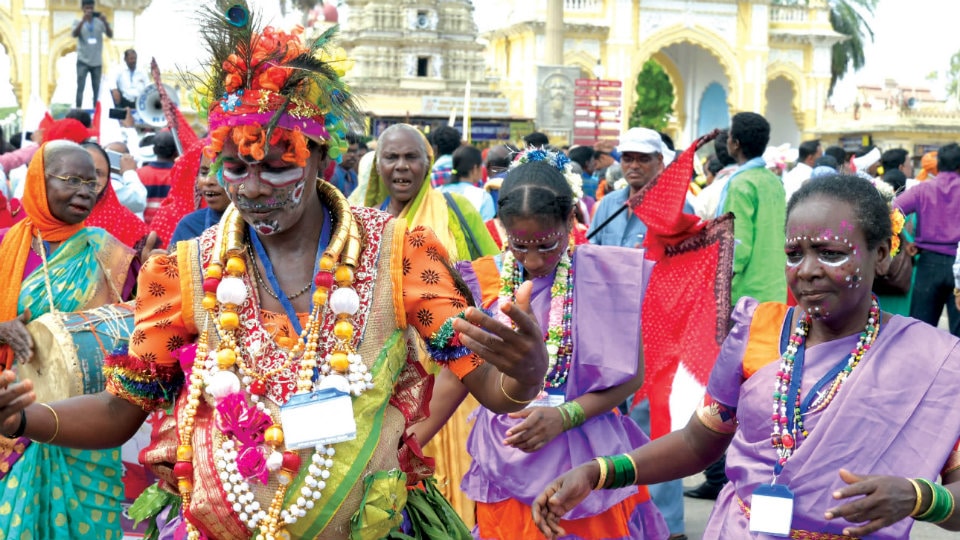 Adivasis take out colourful procession