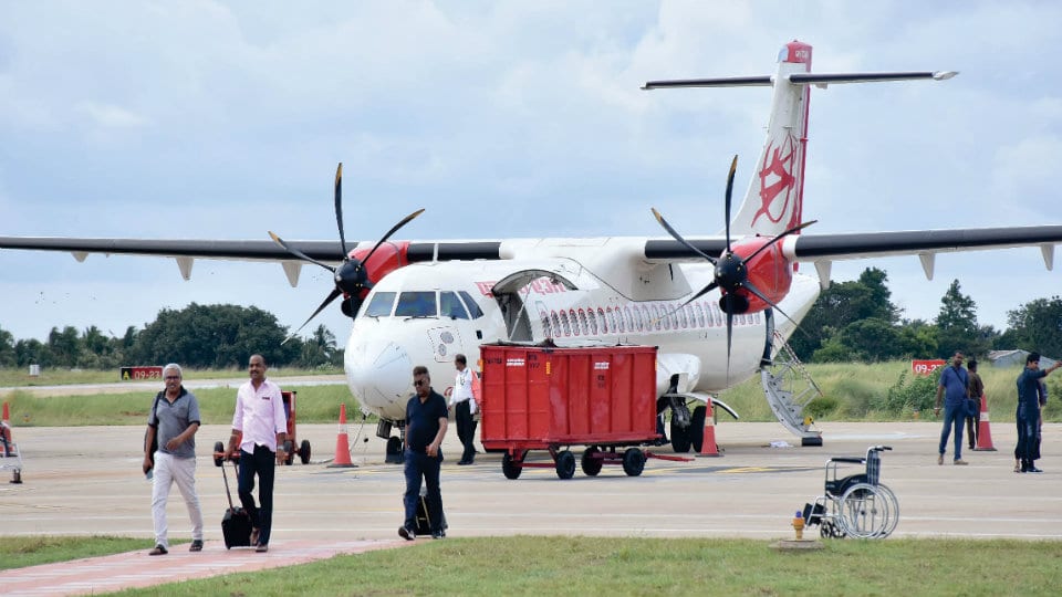 Mysore Airport Flight occupancy rates touch 80 to 90 percent