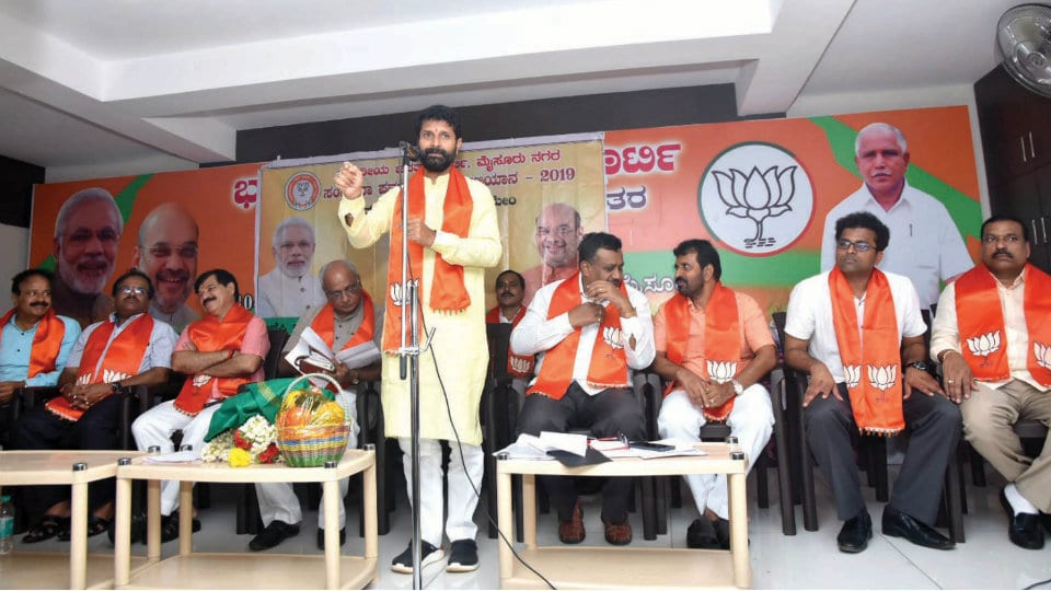 Minister C.T. Ravi launches BJP membership drive in city