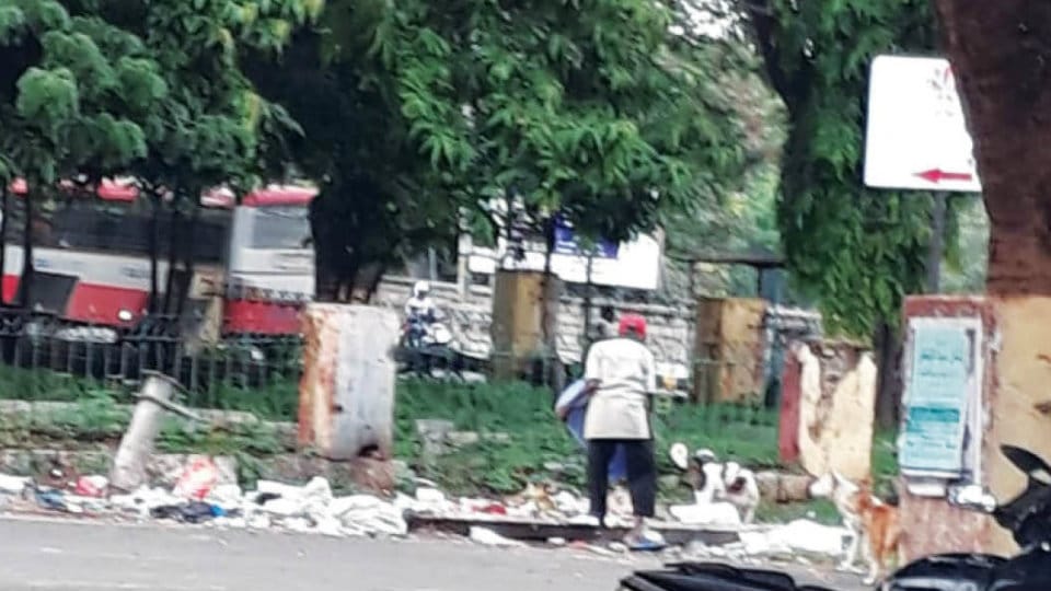 Garbage dump spoiling Bannimantap ‘C’ Layout surroundings