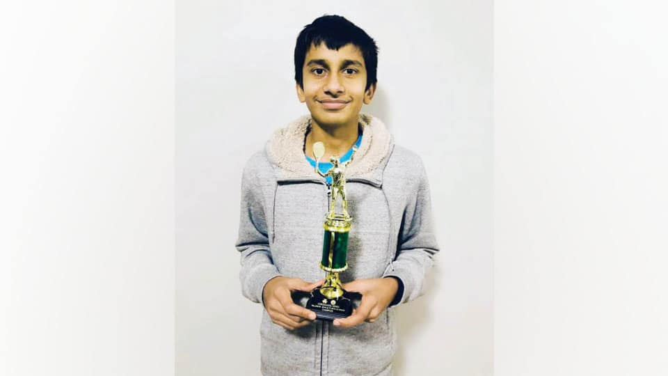 Tennis: Mysuru lad wins U-12 Tournament in Canada