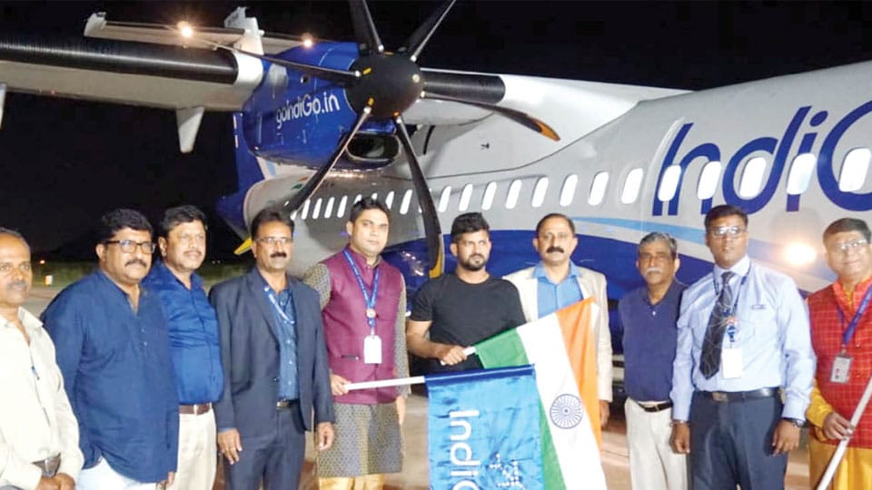 Third daily flight to Hyderabad takes off
