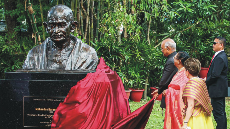 Gift from India: President unveils Mahatma Gandhi’s bust in Philippines