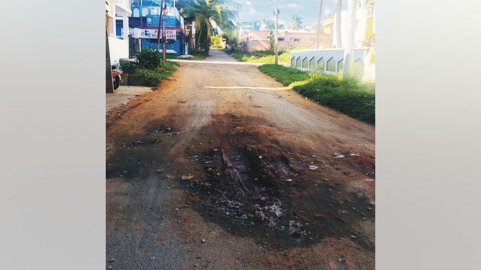 Plea top asphalt road in Bannimantap