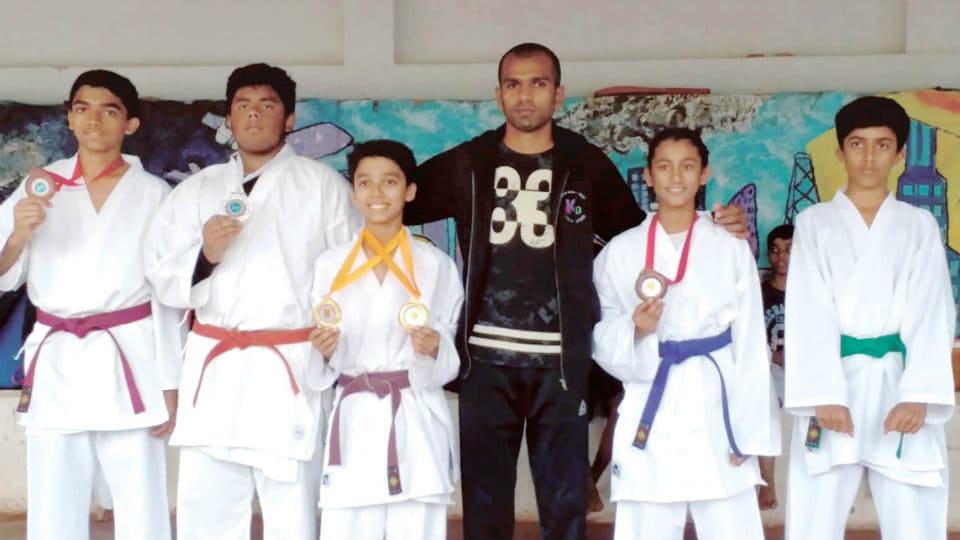 Excels in Dasara State-level Karate Championship