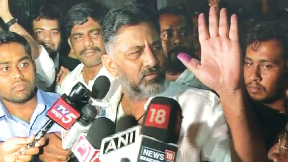 D.K. Shivakumar finally walks out of Tihar Jail