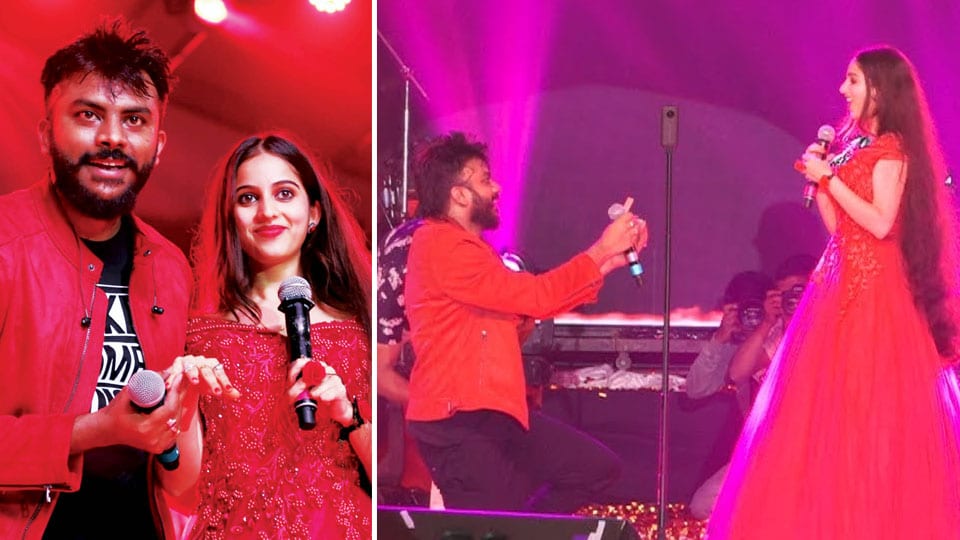 Love on Stage: Chandan Shetty asks Niveditha “Will You Marry Me?”