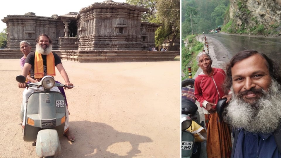 Mother-son’s pan-India Temple Run on a 19-year-old scooter