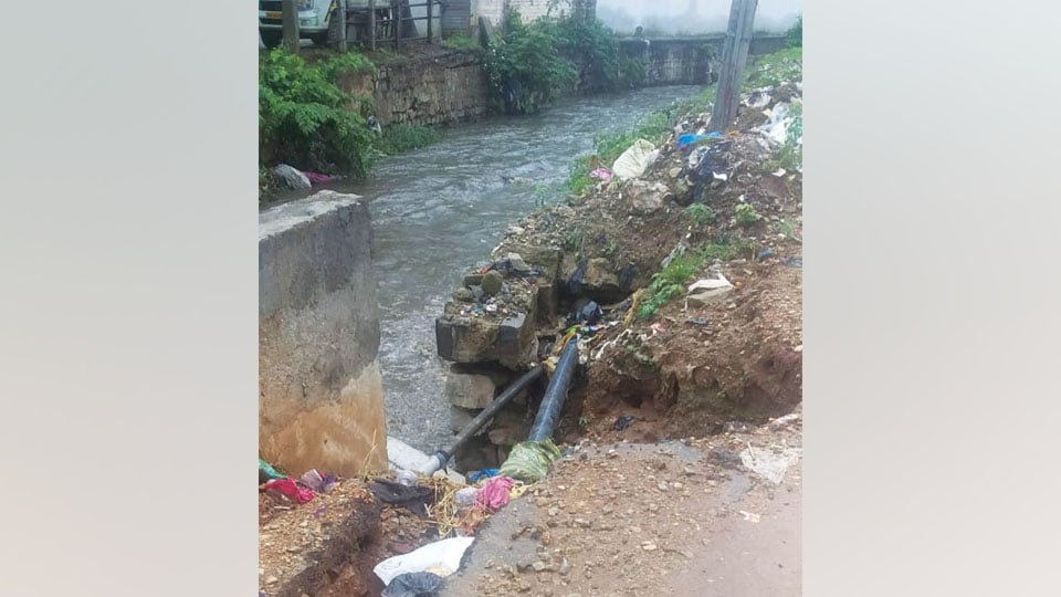 Plea to extend drain retaining wall on Udayagiri Main Road