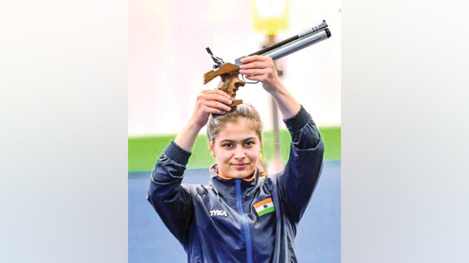 Manu Bhaker wins Gold in Shooting World Cup