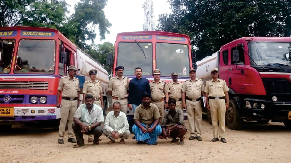 Spirit, tankers worth Rs. 1.37 crore seized