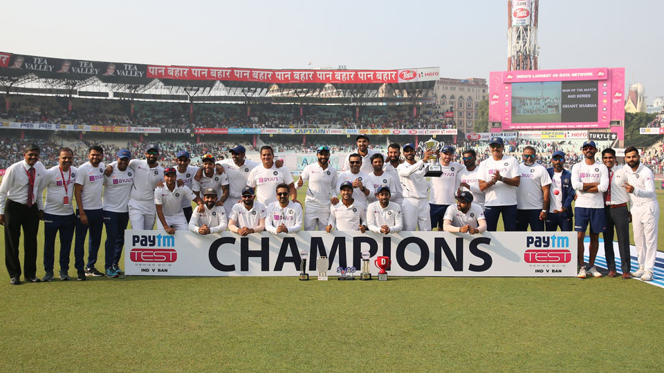 India wins maiden Pink Ball Test