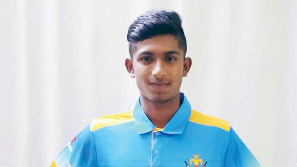 Mysuru Zone’s Kruthik in India U-19 team