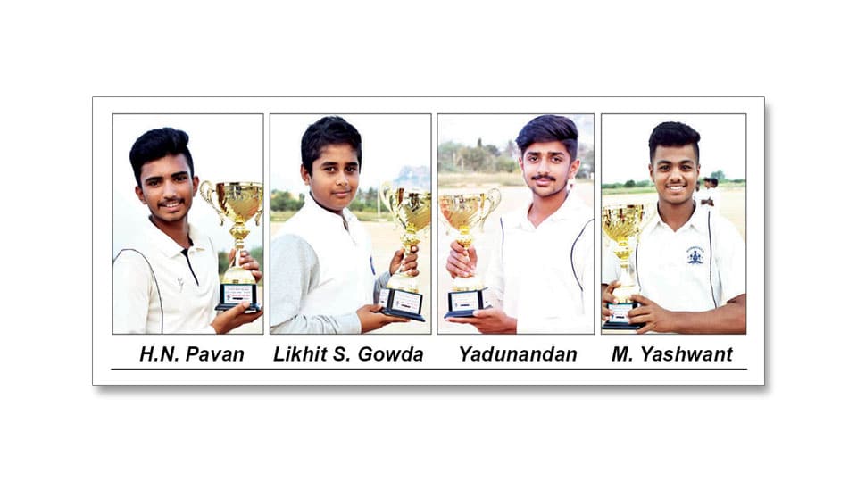 Young Cricketers from Mysuru  for National School Games