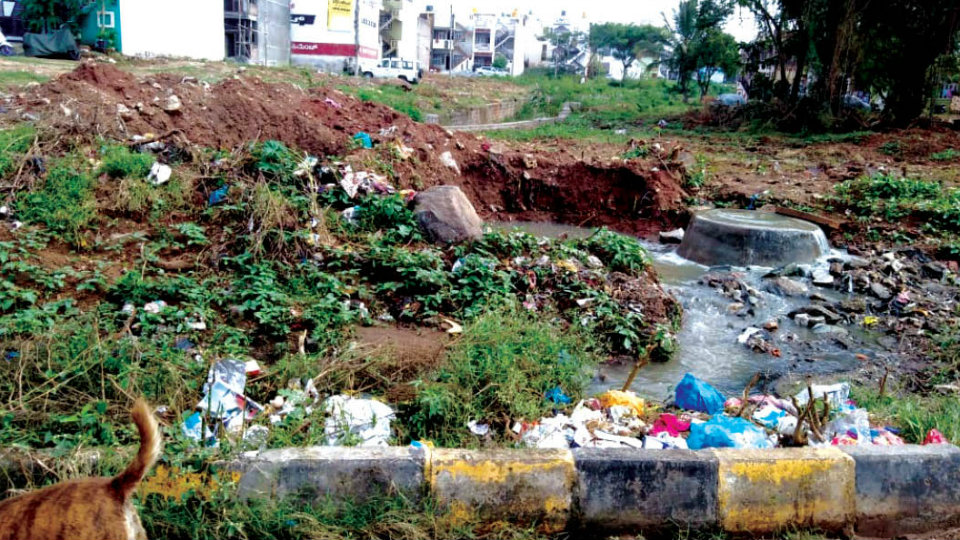 Overflowing manhole spreading diseases at Rajivnagar