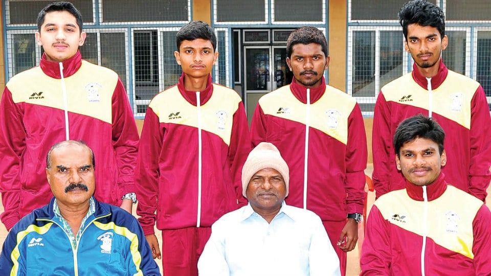 Mysore University chess team for South Zone Championship