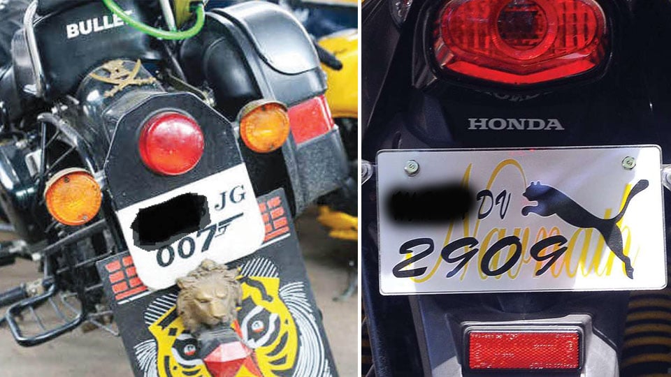Remove illegal number plates in a week, motorists warned